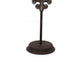 Metal Table Lamp with Cylindrical Drum Shade and Fleur De Lis Accent,Black