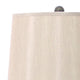 Flower Tree Design Metal Table Lamp with Tapered Drum Shade Gray and Beige BM217241
