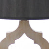 Wooden Table Lamp with Quatrefoil Design Base Black and Antique White BM217247