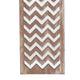 Table Lamp with Chevron Pattern and Mirror Inlay,Brown and Silver BM217248