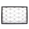 Rectangular Metal Frame Wall Decor with Curved Design Accents, Black