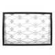 Rectangular Metal Frame Wall Decor with Curved Design Accents, Black