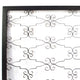 Rectangular Metal Frame Wall Decor with Curved Design Accents Black BM217261