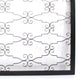 Rectangular Metal Frame Wall Decor with Curved Design Accents Black BM217261