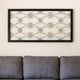 Rectangular Metal Frame Wall Decor with Curved Design Accents, Black