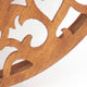 Round Wooden Wall Mirror with Scroll Cut Out Design Silver and Brown BM217267