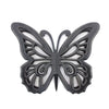 Wooden Butterfly Wall Plaque with Cutout Detail, Black