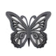 Wooden Butterfly Wall Plaque with Cutout Detail, Black