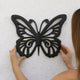 Wooden Butterfly Wall Plaque with Cutout Detail, Black