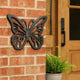 Wooden Butterfly Wall Plaque with Cutout Detail, Black