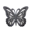 Wooden Butterfly Wall Plaque with Cutout Detail Black BM217269