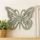 Wooden Butterfly Wall Plaque with Cutout Detail, Light Gray