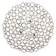 Decorative Metal Tray with Mesh Design and Ball Support,Gold and Black By Casagear Home BM217289