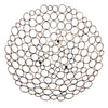 Decorative Metal Tray with Mesh Design and Ball Support,Gold and Black By Casagear Home BM217289