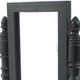 Traditional Wooden Table Mirror with 1 Drawer Black and Silver BM217290