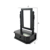 Traditional Wooden Table Mirror with 1 Drawer Black and Silver BM217290
