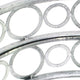 Round Metal Tray with Geometric Mirror Panel Inserts Silver BM217298