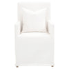 Wooden Frame Arm Chair with Removable Slipcover White By Casagear Home BM217354