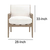 Cane Design Club Chair With Padded Seat White and Brown By Casagear Home BM217356