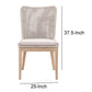 Wingback Dining Chair with Rope Woven Mesh Design,Set of 2,Beige and Gray By Casagear Home BM217382