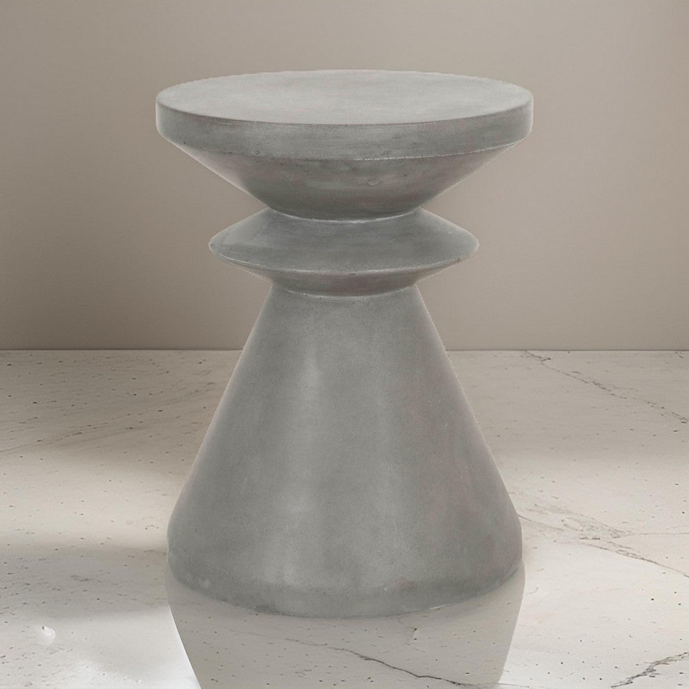 Industrial Accent Table | Pawn Shape | Concrete | Gray
