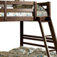 Transitional Style Twin Over Full Bunk Bed with Drawers Walnut Brown BM217439