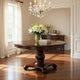 Traditional Dining Table | Round | Carved Pedestal Base | Cherry Brown