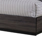 Transitional Wooden Queen Size Platform Bed with Bookcase Headboard Gray By Casagear Home BM217467