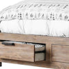 Wooden Eastern King Size Storage Bed With USB Plugins Brown By Casagear Home BM217627