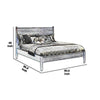 Wooden California King Size Bed with Panel Headboard Gray By Casagear Home BM217643