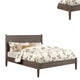 Wooden Eastern King Size Bed with Panel Headboard Gray BM217644