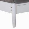 Wooden California King Size Bed with Panel Headboard White