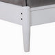 Wooden California King Size Bed with Panel Headboard White