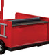 Metal Fire Truck Design Twin Bed with Hidden Storage Red and Black BM217693
