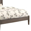 Mid Century Modern Wood Queen Bed with Round Tapered Legs Gray By Casagear Home BM217705