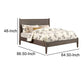 Mid Century Modern Wood Queen Bed with Round Tapered Legs Gray By Casagear Home BM217705