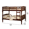 Spindle Design Twin Over Twin Bed with Attached Ladder Cherry Brown By Casagear Home BM217733