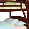 Arched Panel Design Twin Over Twin Bunk Bed with Angled Ladder Brown By Casagear Home BM217740