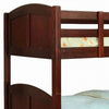 Arched Panel Design Twin Over Twin Bunk Bed with Angled Ladder Brown By Casagear Home BM217740