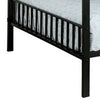 Slatted Design Metal Full Over Full Bunk Bed with Attached Ladder Black By Casagear Home BM217743