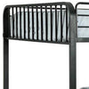 Slatted Design Metal Full Over Full Bunk Bed with Attached Ladder Black By Casagear Home BM217743