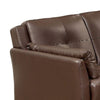 Faux Leather Upholstered Wooden Sectional Setwith Pillow Top Armrests Brown By Casagear Home BM217812