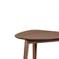 Mid Century Triangular Corner Table with Grain Details, Walnut Brown By Casagear Home