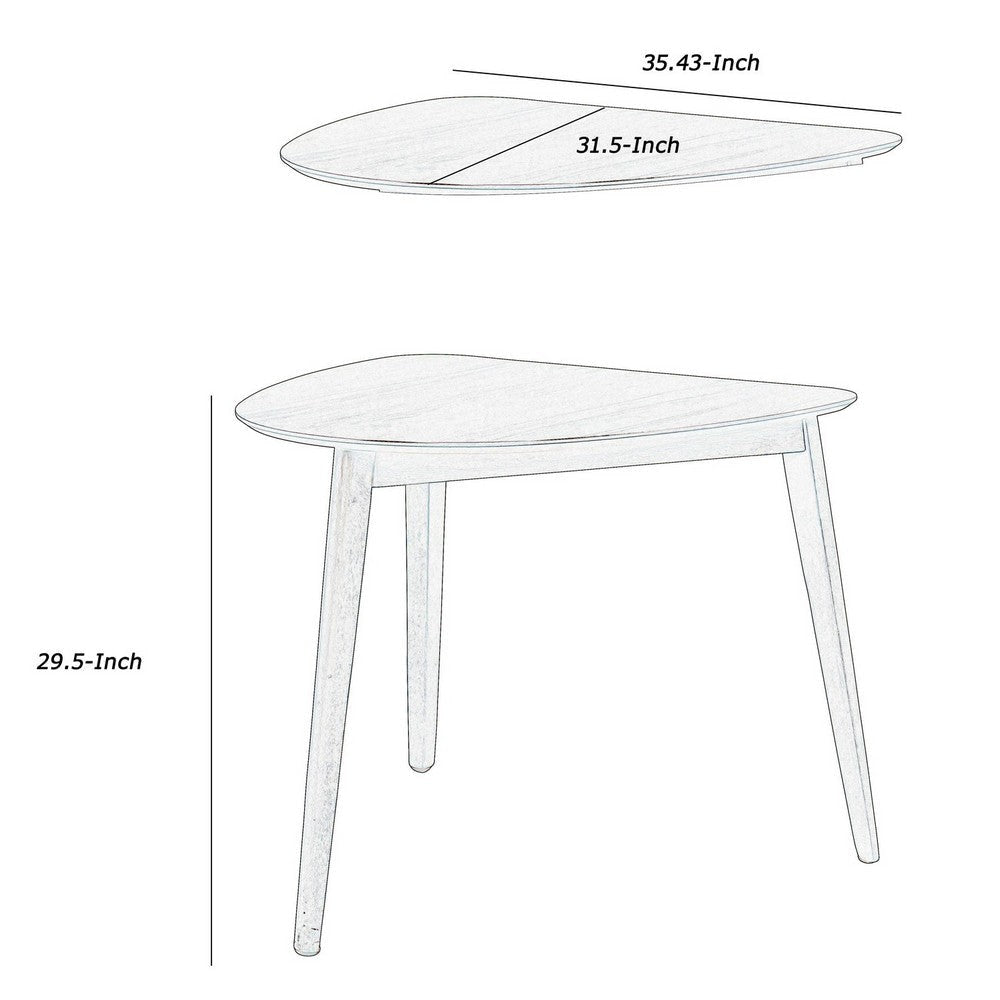 Mid Century Corner Table | Triangular | Grain Details | Walnut Brown BM218126