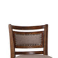 Curved Swivel Barstool with Fabric Padded Seating Brown and Beige By Casagear Home BM218131