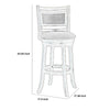 Curved Swivel Barstool with Fabric Padded Seating Brown and Beige By Casagear Home BM218131