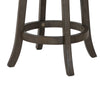 Curved Lattice Back Swivel Counter Stool | Fabric Seat | Antique Gray