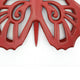 Wooden Butterfly Wall Plaque with Cutout Detail Red BM218333
