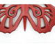 Wooden Butterfly Wall Plaque with Cutout Detail, Red