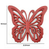 Wooden Butterfly Wall Plaque with Cutout Detail Red BM218333